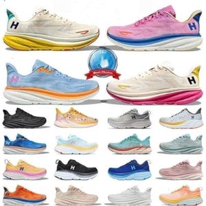 Designerskor Hokaa Running Shoes Hokaa Womens Mens Clifton Bondi Yellow Pear Sweet Corn People Seaweed Triple White Purple Designer Sneakers Shoes Storlek 36-45