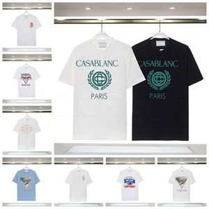 5A 2024カサブランカTシャツ新しいメンズTシャツデザイナーTシャツデザイナーTシャツレジャー通気性Tシャツレタープリント服夏カジュアル半袖003