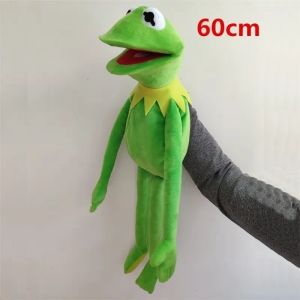 Dockor Plush Dolls 60cm 23.6 tum Muppets Kermit Frog fyllda djur Hand Puppet Baby Boy Toys For Children Birthday Present 221111