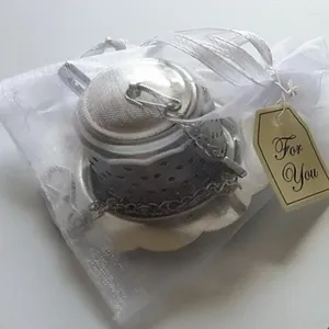 Favor de festas favorecem o casamento de aço inoxidável Teapot Tea Infuser Silderaway para convidados 100pcs (DHL UPS FedEx)