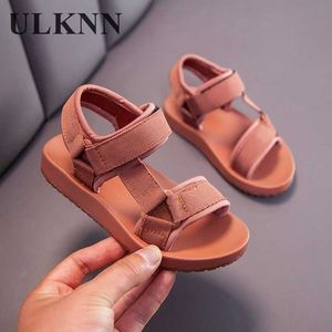 Sandals ULKNN Boys Sandals Childrens Sandals Rubber School Shoes Breathable Open Toe Casual Boys Sandals d240515