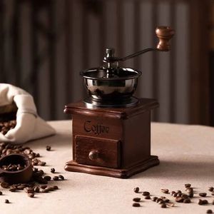Gianxi Coffee Grinder Classical Retro Manual Bean Maker Professional Barista Coffeeware Accessori 240509