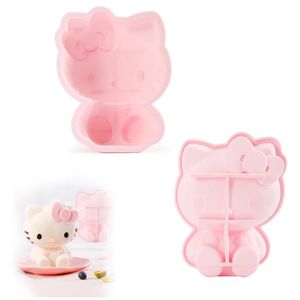 4-inch 3D Pink Cat Silicone Cake Mold Cute Cartoon Pudding Mouse Ice Cube Mold Baking Accessories Tool Party Dessert Gifts 240510