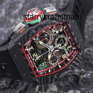 Orologi multifunzione orologi meccanici automatici Swiss rmrm orologi da polso orologi da polso serie 6501 quadrante in fibra di carbonio nera 45a6g rmrm