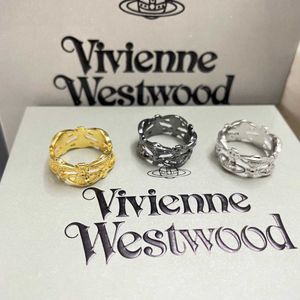 Brand New Westwoods Double layered Saturn Ring Female Same Love Hollow r Nail