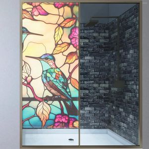 Window Stickers Glass Sticker Static Cling For Stained Bathroom Vintage Privacy Film Door Decorate