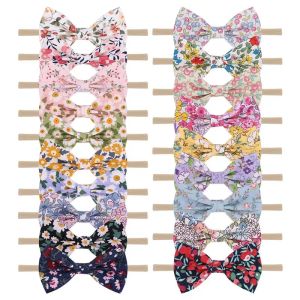 19 Colors Cute Baby Bowknots Headband Girls Retro Bow Hair Bands Newborn Headbands Hairband Kids Baby Hair Accessories LL