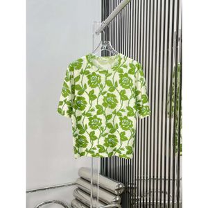 2024 Women's Clothing Spring and summer fashionable knitted short-sleeved green Spring Summer New
