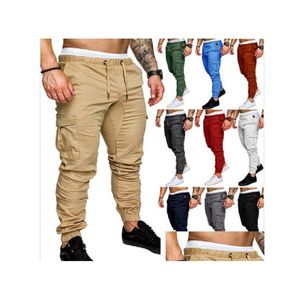 Męskie spodnie mężczyźni harem spodni luźne spusty bawełniane elastyczne talia długie joggera dresowe preski chude ołówek m-4xl kropla dostawa odzież cl dhwt7