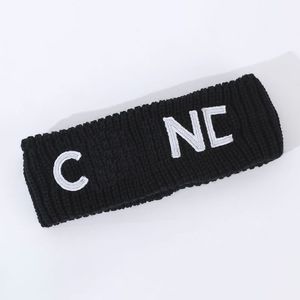 Damen Herren gestrickt Elastizität Stirnband Designer Kerchief Mode Badestirnband Trend Buchstaben Haarband Breite Kante Stirnschutz Sport Stirnband