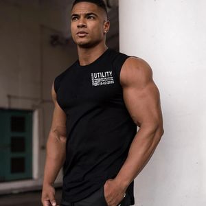 Summer Tank Top Herr Gym Fitness Training Clothing Quick Dry Silm Fit Bodybuilding Stricess Shirts Men Jopping Train Vest 240509