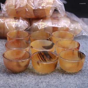 Storage Boxes Factory Direct Sales Natural Horn Wine Glass Chinese Style Craft Decoration Liquor Cup Wholesale