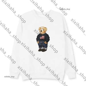 Fashion Printed Bear T-shirt Men's polos bear t shirt Long Sleeve Pullover Designer Round Neck Male pony shirt 940