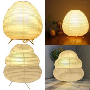 Table Lamps Japanese Rice Paper Lamp Dimmable Printed Lantern Bedroom Night Living Room Desktop Decoration Bedside