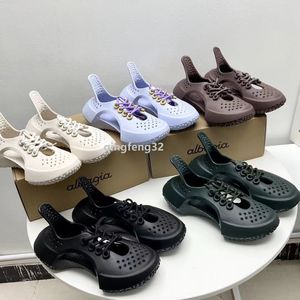 Albagia Low Heel Wide Feet Slippers for Men and Women Designer Casual Breathable Sandals Super Soft Designer Beach Hole Shoes 36-43