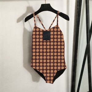 Klassische gedruckte Badeanzüge Frauen Designerbrief Bodysuits Bikini sexy Rückenless One -Stück Badebode Sommer Beach Schwimmanzug