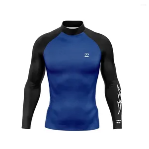 Kvinnors badkläder 2024 Mens Rash Guard Surfing Diving Swimsuit Beach UV Protection Long Sleeve Tight Shirt Swimming T-Shirt Gym RashGuard