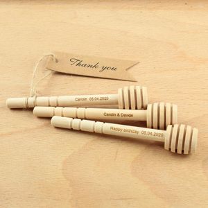 DEPPRESSIONE PARTY 10 pezzi personalizzati di nozze personalizzate miele incisa souvenir di legno di legno regali di compleanno per bambini
