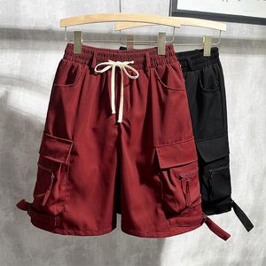 Men's Shorts Retro Japanese Multi-Pocket Workwear Summer Fashion Brand Loose Street Easiest For Match Fifth Pants Pure Cotton Pirate