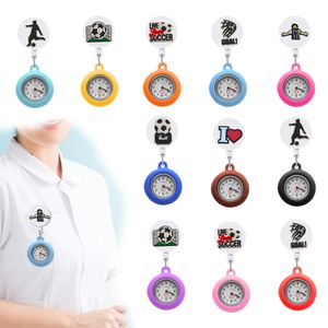懐中時計チェーンフットボールクリップウォッチ看護師女性病院医療FOB時計ギフトSILE BROOCHハングメディシンドロップデリバリーOTHR3