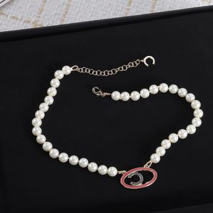 New Gold Fashion Pearl Necklaces Chokers Necklaces Pendants Chokers For Woman Necklaces Letter Necklace Designer Necklace Gift Chain Jewelry