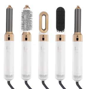 Hair drying brush 6-in-1 curly iron brush negative ion detachable hair styling tool set circular air direct blow dryer 240507