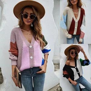 Polos femminile a V-Neck Knitting Cardigan Comovy Fashion Versatile Coat