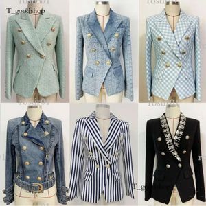 Designer Womens Suits For Men Blazers Spring Autumn Winter Jackets Casual Coat Cotton Denim Slim Jacket Designer Styles Stripes Plaid Pattern Jeans Suits -117 275