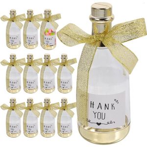 Presentförpackning De små flaskorna med bågar Plastfest Favor Candy Box Container för bröllop Bridal Baby Shower Birthday