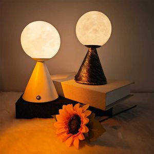 Table Lamps Modern Cordless Small Portable LED Dimming Table Lamp USBRechargeable Battery Operated Supports Three Color Temperatures CanAdju