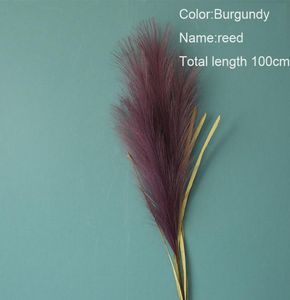 5pcslot Flowers Fake Pe Reed Grass Artificial Plants Crafts Home Decoration Wedding Grass Wall Garden Garden Acessórios Fake Grass2174614