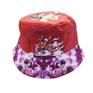 Szerokie grzbiet kapelusze wiadra czapki szerokie grzbiet czapki wiadra kapelusze anime jedno kawałek nadrukowany rybakowy kapelusz męski i damski kreskówka morska Król King Hat Outdoor Suncreen Visor