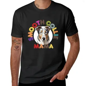メンズタンクトップ犬種を添えたカラフルな美学滑らかなコリーママTシャツとサイズ速乾性メンズグラフィックTシャツが大きくて背が高い