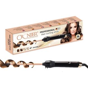 Max Professional Hair Curling Tongs Electric Curler Wand Wave Iron Corrugated Styling Tool Salon 220240V 240506