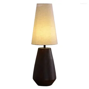 Table Lamps Modern Luxury LED Desktop Decorative Light Nordic Creative Ceramic Bedside Study El Simple Fabric Fixture