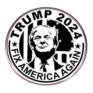 Trump Brosch Trump 2024 Brosches Alloy Metal Trump Make America Back Pin Badge