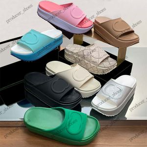 Luksusowe projektanci sandały slajd marka kobiet damskie pusta platforma kolorów kapcie sandały slajdowe sandały modne
