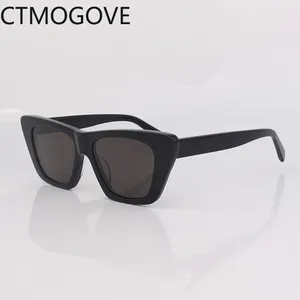 Sonnenbrille Acetat schwarzer Rahmen Frauen Fashion Ladies Outdoor UV -Schutzsonnen mit Originalbox