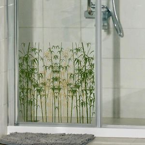 Adesivos de janela grama pasta de vidro pvc translúcido padrão cola de banheiro papel decorativo