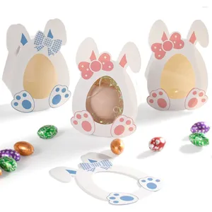 Present Wrap Easter Box med Eggs Candy Snack Diy Packaging Boxes Happy Decoration Party Favors Supplies 10st 2024