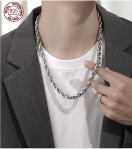 Pendants Fashion Pure S925 Silver Jewelry Hip Hop Style Ins Brand Personality Necklace For Men And Women