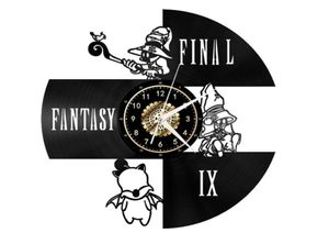 Final Fantasy Black Record zegar ścienny Work Decor Handphade Art Osobowość Podarunek Rozmiar 12 cali Kolor czarny 277q7385542