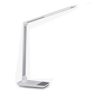 Table Lamps 10W Wireless Charging LED Desk Lamp With Eye Protect Study Business Light Office EU Plug