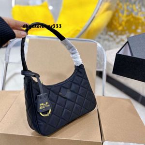 tote bag designer 2023 New Lingge Hobo Underarm Bag: Antique Nylon Waterproof and Anti Dirt Black Handheld Shoulder Women's Bag