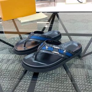 Tasarımcı Bom Dia Sandal Termeri Orijinal Deri Sıradan Ayakkabı Yaz Plajı Gladyatör Katırları Hasp 2024 Yeni Erkekler En Kalite Düz Slayt Lüks Kaydırıcılar Sandale 5.14 03