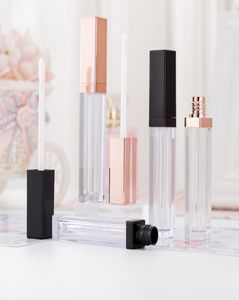 5ml Rose Gold Lip gloss Tubes DIY Cosmetic Container Refillable Bottles Liquid Lipstick Storage Bottle Empty Square Lip Glosses Pl3233672
