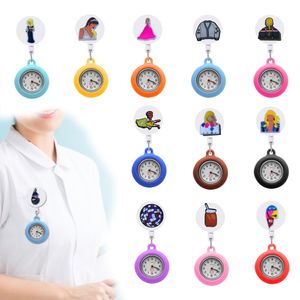 Andere Uhren New Life Clip Pocket Nurse Watch auf einziehbares digitales FOB Clock Geschenk für Frauen Brosche Drop Lieferung OT4DT