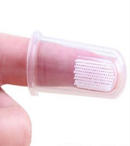 Совершенно новые детские предметы детские зубы прозрачный массаж мягкий силиконовый детский пальцы зубной щеткой щетки 8380442