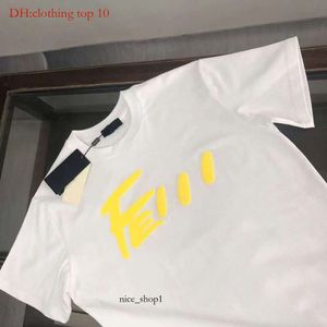 Fendishirt Italy Mens Designer T Shirt Shird Clotes Exclusive Summer TシャツTEES GOTH HAIKYUUブランドFenndi TシャツFen Shirt 7790