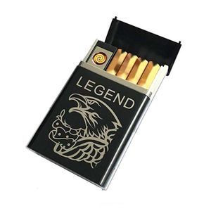 8pcs Dragon Muster Zigarette Hülle leichter wiederaufladbar Wolfram Draht Zigarette leichter